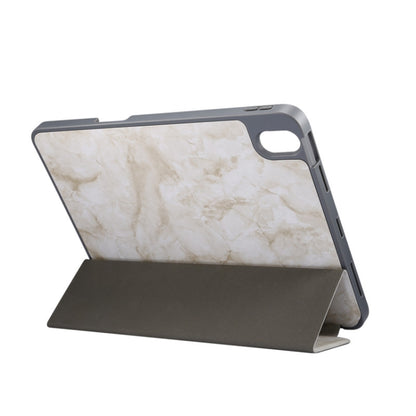 Marble Texture Pattern Horizontal Flip Leather Case, with Three-folding Holder & Sleep / Wake-up For iPad Air 2022 / 2020 10.9(Smoky Gray) - iPad Air (2022) / (2020) 10.9 Cases by buy2fix | Online Shopping UK | buy2fix