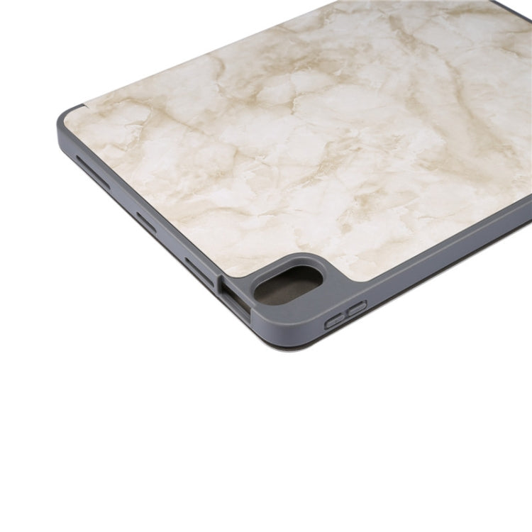 Marble Texture Pattern Horizontal Flip Leather Case, with Three-folding Holder & Sleep / Wake-up For iPad Air 2022 / 2020 10.9(Smoky Gray) - iPad Air (2022) / (2020) 10.9 Cases by buy2fix | Online Shopping UK | buy2fix