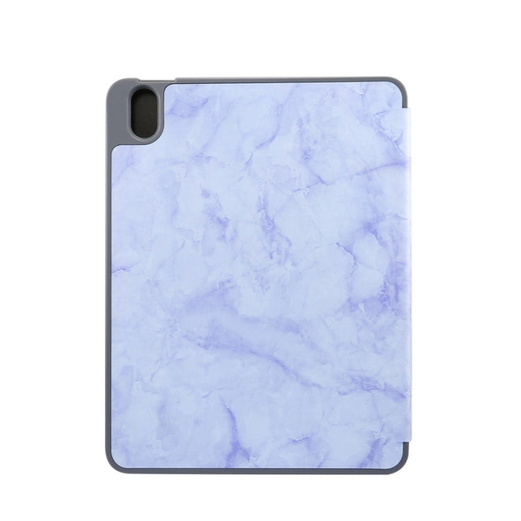 Marble Texture Pattern Horizontal Flip Leather Case, with Three-folding Holder & Sleep / Wake-up For iPad Air 2022 / 2020 10.9(Purple) - iPad Air (2022) / (2020) 10.9 Cases by buy2fix | Online Shopping UK | buy2fix