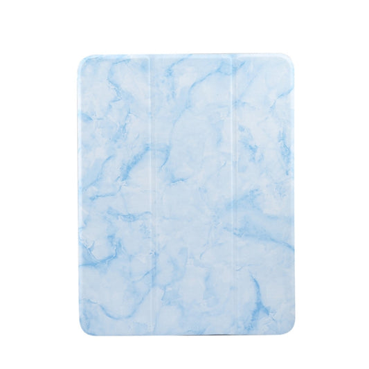 Marble Texture Pattern Horizontal Flip Leather Case, with Three-folding Holder & Sleep / Wake-up For iPad Air 2022 / 2020 10.9(Blue) - iPad Air (2022) / (2020) 10.9 Cases by buy2fix | Online Shopping UK | buy2fix
