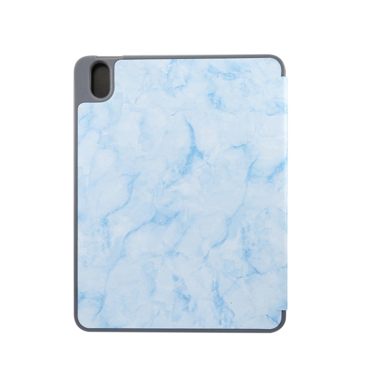 Marble Texture Pattern Horizontal Flip Leather Case, with Three-folding Holder & Sleep / Wake-up For iPad Air 2022 / 2020 10.9(Blue) - iPad Air (2022) / (2020) 10.9 Cases by buy2fix | Online Shopping UK | buy2fix