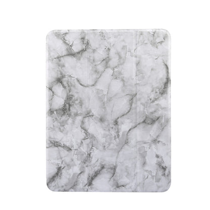 Marble Texture Pattern Horizontal Flip Leather Case, with Three-folding Holder & Sleep / Wake-up For iPad Air 2022 / 2020 10.9(Black Gray) - iPad Air (2022) / (2020) 10.9 Cases by buy2fix | Online Shopping UK | buy2fix