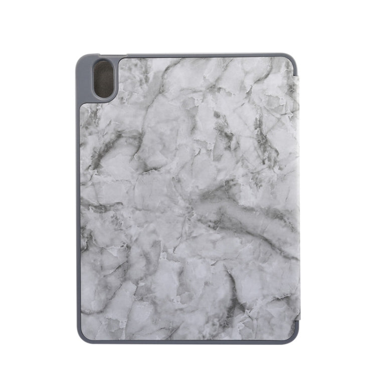 Marble Texture Pattern Horizontal Flip Leather Case, with Three-folding Holder & Sleep / Wake-up For iPad Air 2022 / 2020 10.9(Black Gray) - iPad Air (2022) / (2020) 10.9 Cases by buy2fix | Online Shopping UK | buy2fix