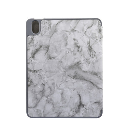 Marble Texture Pattern Horizontal Flip Leather Case, with Three-folding Holder & Sleep / Wake-up For iPad Air 2022 / 2020 10.9(Black Gray) - iPad Air (2022) / (2020) 10.9 Cases by buy2fix | Online Shopping UK | buy2fix