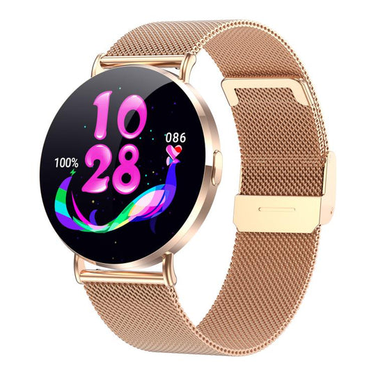 QS05 1.32 inch BT5.3 Sports Smart Watch, Support Sleep / Heart Rate / Blood Oxygen / Blood Pressure Health Monitor(Rose Gold)