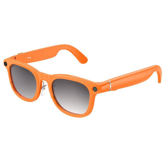 X01 Cycling Smart AI Sports Glasses 8MP HeyCyan, Six-axis Image Stabilization, Wi-Fi, BT Call, AI Voice Assistant, AI Translation(Orange Frame Photochromic Lens)