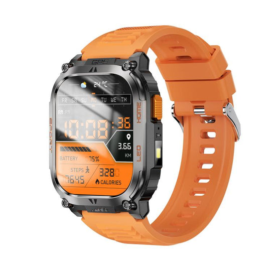 QX18 2.01-inch Display GPS Outdoor Sports Smart Watch Built-in Heart Rate Monitor(Orange)