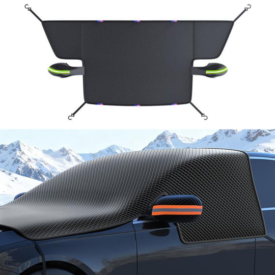 SUITU ST-3959 Car Thickened Oxford Cloth Magnetic Snow and Sunshade Front Windshield Cover(Black Green)