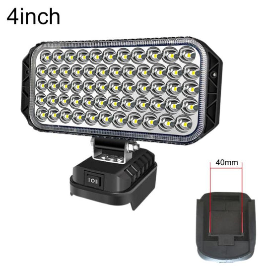 4 inch Square High Beam Dual USB LED Emergency Work Light, For Makita Battery Slot