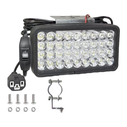 DC12-85V Motorcycle High-intensity LED Spotlight, Type:36 LEDs + Screw + Switch + Clamp + 2.5m Plug