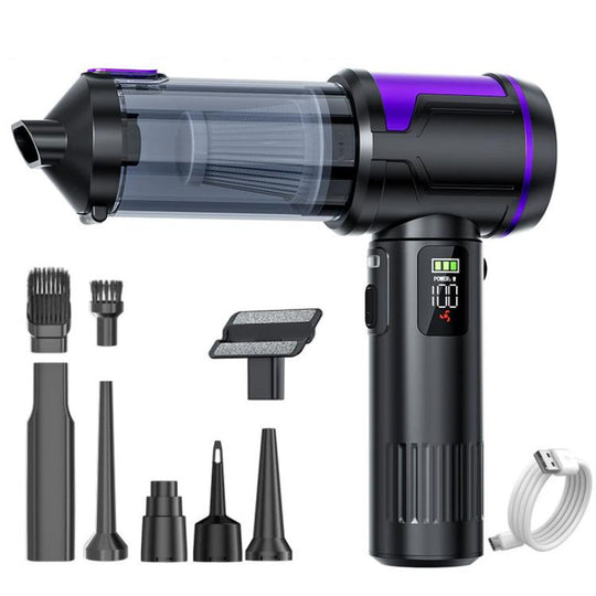 SUITU ST-6708APlus Digital Display Handheld Blow Suction Combo Car Brushless Motor Vacuum Cleaner(Black Purple)