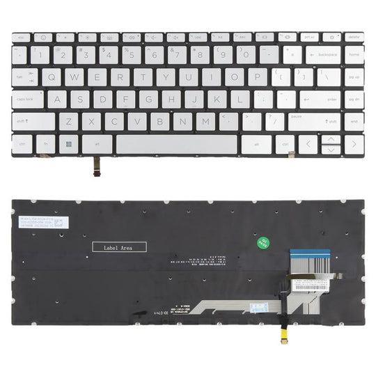 US Version Laptop Backlit Keyboard for HP Pavilion 13-BE Aero 13-BE0000 13-BE1075CL 13-BE2000 TPN-W152(Silver)