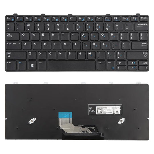 For Dell Latitude 13 3380 3180 3189 3190 343NN 0343NN US Version Laptop Keyboard, Not Compatible with Chromebook 11 3180 3189(Black)