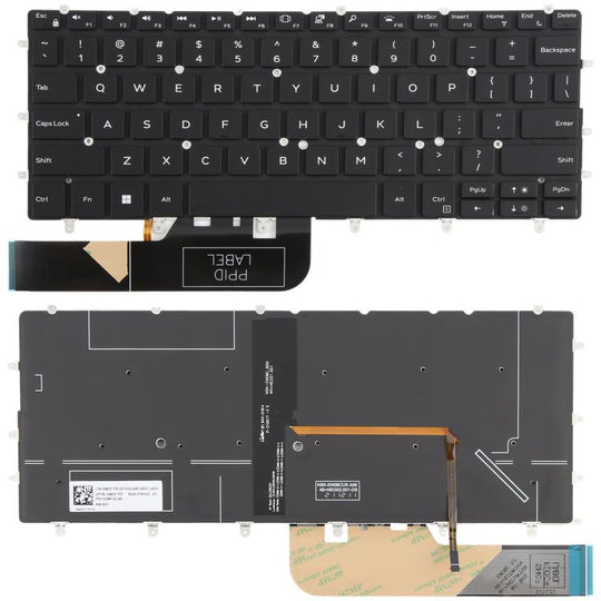 For Dell XPS 13 7390 9370 9380 P82G US Version Backlit Laptop Keyboard(Black)