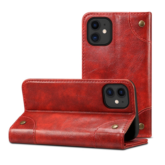 For iPhone 12 Pro Max Baroque Simple Horizontal Flip Leather Case with Holder & Card Slots & Wallet(Red) - iPhone 12 Pro Max Cases by buy2fix | Online Shopping UK | buy2fix