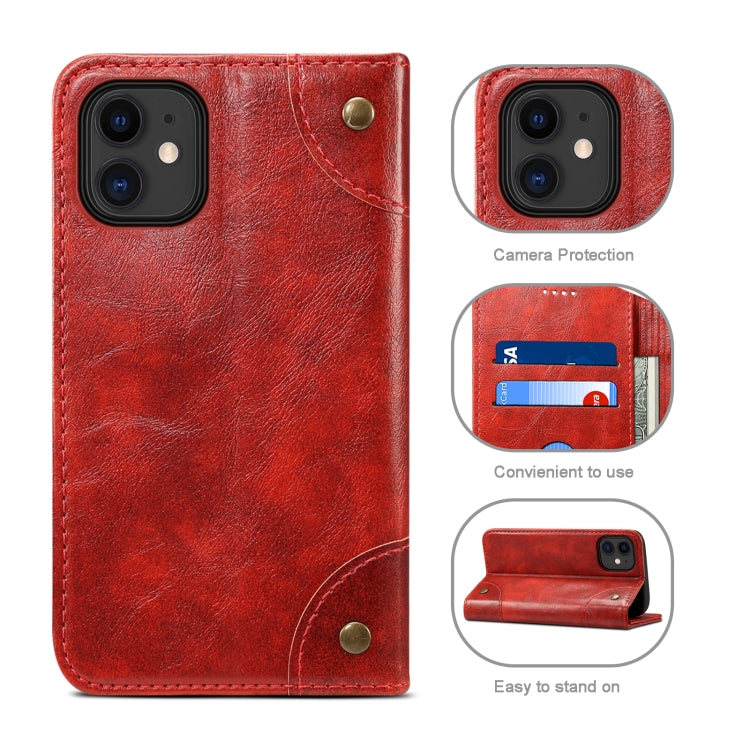 For iPhone 12 Pro Max Baroque Simple Horizontal Flip Leather Case with Holder & Card Slots & Wallet(Red) - iPhone 12 Pro Max Cases by buy2fix | Online Shopping UK | buy2fix