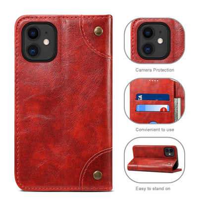 For iPhone 12 Pro Max Baroque Simple Horizontal Flip Leather Case with Holder & Card Slots & Wallet(Red) - iPhone 12 Pro Max Cases by buy2fix | Online Shopping UK | buy2fix