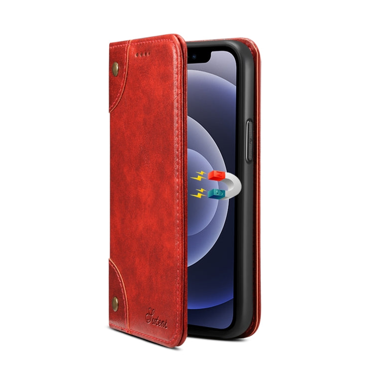 For iPhone 12 Pro Max Baroque Simple Horizontal Flip Leather Case with Holder & Card Slots & Wallet(Red) - iPhone 12 Pro Max Cases by buy2fix | Online Shopping UK | buy2fix