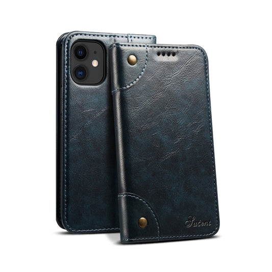For iPhone 12 Pro Max Baroque Simple Horizontal Flip Leather Case with Holder & Card Slots & Wallet(Blue) - iPhone 12 Pro Max Cases by buy2fix | Online Shopping UK | buy2fix