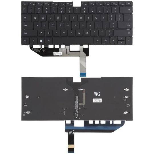 For Huawei Matebook X EUL-W19 EUL-W19P EUL-W29P EUL-WX9 US Version Backlit Laptop Keyboard(Black)