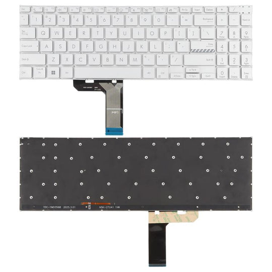 For ASUS Vivobook Pro 16 K6502 K6602 ZC ZE US Version Backlit Laptop Keyboard(Silver)