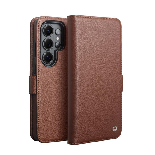 For Samsung Galaxy S26 Ultra 5G QIALINO Classics 3rd Genuine Leather Phone Case(Brown)