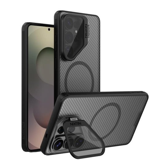 For Samsung Galaxy S26 Ultra 5G NILLKIN Black Mirror Prop Transparent CamShield Magnetic Phone Case(Translucent Black)