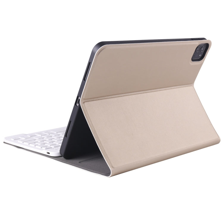 A098B TPU Detachable Ultra-thin Bluetooth Keyboard Tablet Case for iPad Air 4 10.9 inch (2020), with Stand & Pen Slot(Gold) - For iPad Air by buy2fix | Online Shopping UK | buy2fix