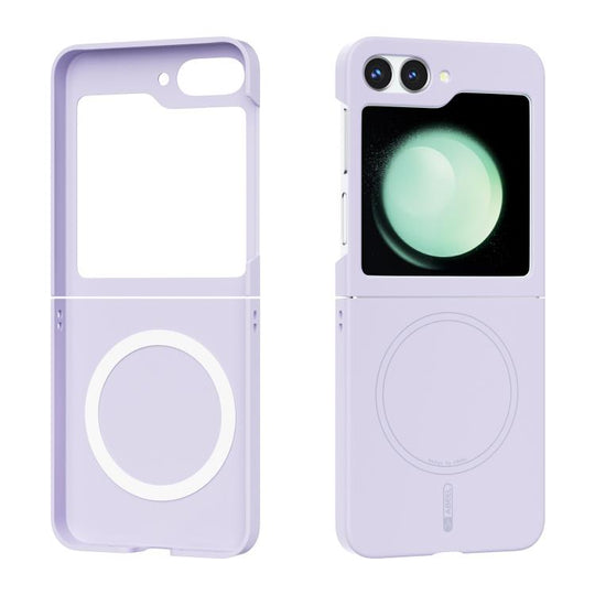 For Samsung Galaxy Z Flip5 ABEEL Skin-friendly Feel Magsafe PC Phone Case(Lilac Purple)