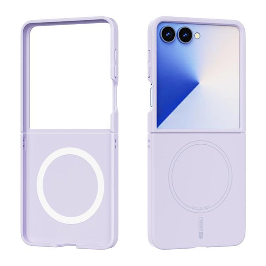 For Samsung Galaxy Z Flip7 5G ABEEL Skin-friendly Feel Magsafe PC Phone Case(Lilac Purple)