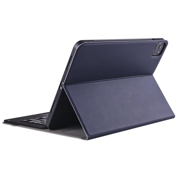 A098B-A Detachable ABS Ultra-thin Bluetooth Keyboard + TPU Tablet Case for iPad Air 4 10.9 inch (2020), with Stand & Pen Slot & Touch(Dark Blue) - For iPad Air by buy2fix | Online Shopping UK | buy2fix