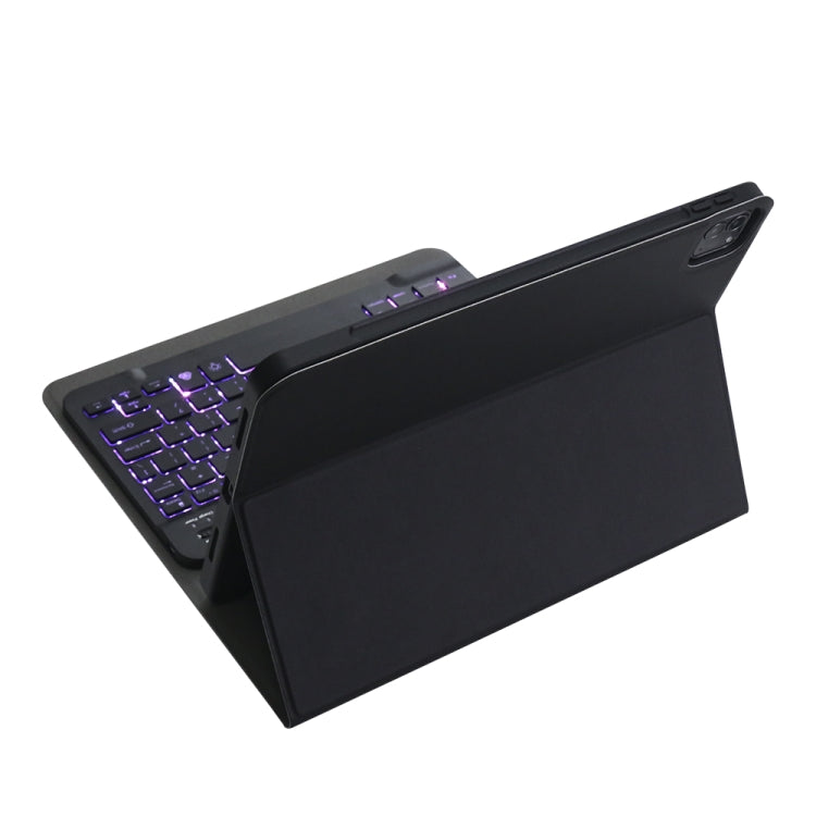 A098BS Detachable Ultra-thin Backlight Bluetooth Keyboard Tablet Case for iPad Air 11 2024 / 2025 / Air 4 10.9 inch 2020, with Stand & Pen Slot(Black) by buy2fix