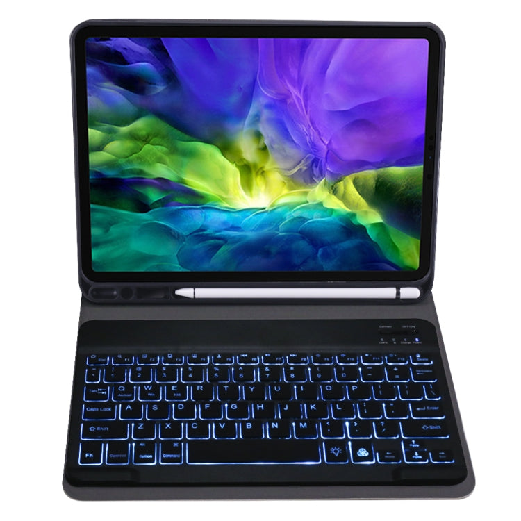 A098BS Detachable Ultra-thin Backlight Bluetooth Keyboard Tablet Case for iPad Air 11 2024 / 2025 / Air 4 10.9 inch 2020, with Stand & Pen Slot(Black) by buy2fix