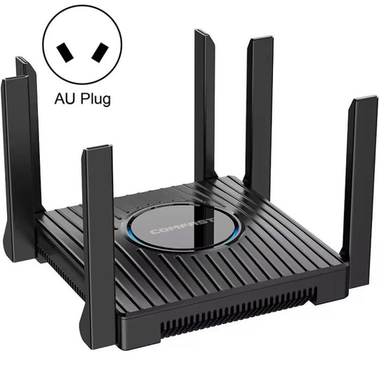 COMFAST CF-WR673BE WiFi 7 Gigabit Dual-Band 2700M Gaming Wireless Router, Plug:AU Plug(Black)