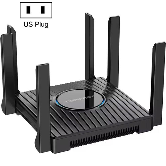COMFAST CF-WR673BE WiFi 7 Gigabit Dual-Band 2700M Gaming Wireless Router, Plug:US Plug(Black)