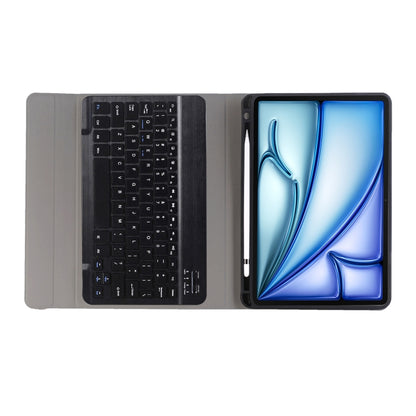 For iPad Air 11 2024 / 2025 / Air 4 2020 / Air 5 2022 A098B Detachable ABS Ultra-thin Candy Colors Bluetooth Keyboard Tablet Case with Stand & Pen Slot(Black) by buy2fix