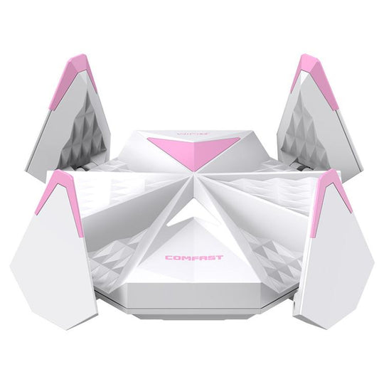 COMFAST CF-988BE 6500Mbps WiFi7 USB 3.0 Tri-Band Driverless Wireless Network Adapter(Pink White)