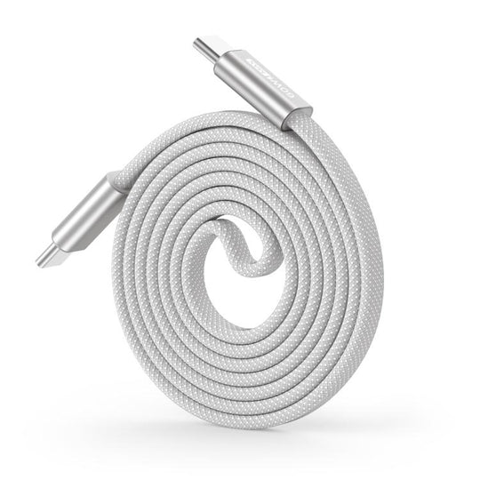 DUX DUCIS AUTO Series 60W Type-C to Type-C Magnetic Nylon Braided Data Cable, Length: 1m(Grey)
