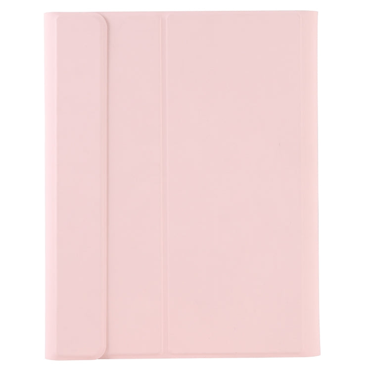 T098B Integrated Ultra-thin Candy Colors Bluetooth Keyboard Tablet Case for iPad Air 11 2024 / 2025 / Air 4 10.9 inch 2020, with Stand & Pen Slot(Pink) by buy2fix