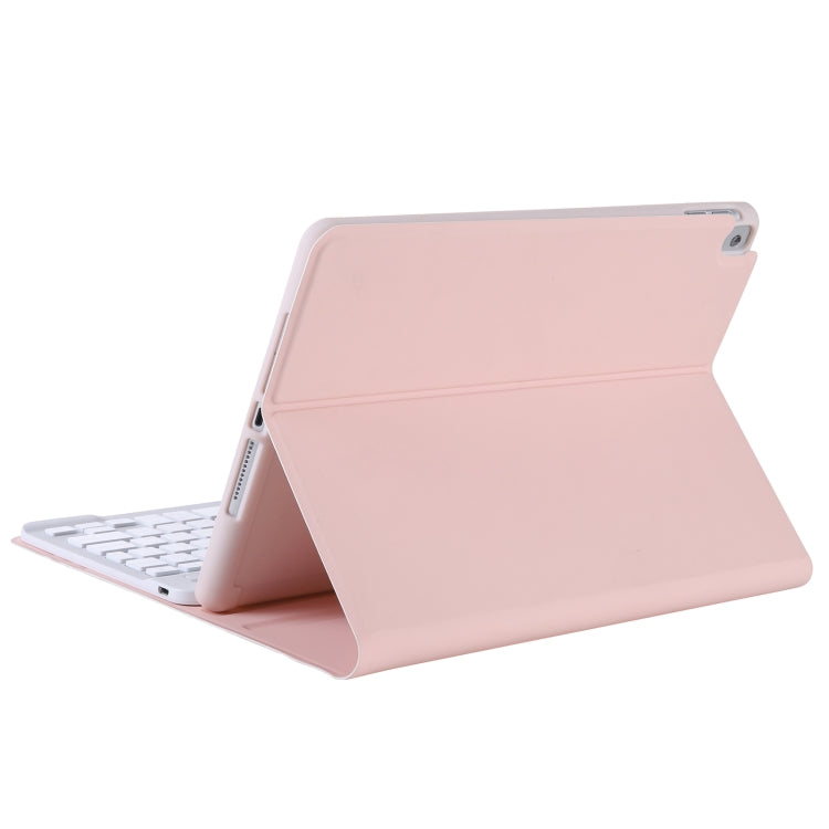 T098B Integrated Ultra-thin Candy Colors Bluetooth Keyboard Tablet Case for iPad Air 11 2024 / 2025 / Air 4 10.9 inch 2020, with Stand & Pen Slot(Pink) by buy2fix