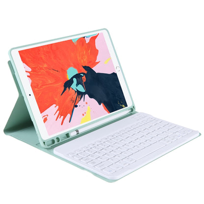 T098B Integrated Ultra-thin Candy Colors Bluetooth Keyboard Tablet Case for iPad Air 11 2024 / 2025 / Air 4 10.9 inch 2020, with Stand & Pen Slot(Light Green) by buy2fix