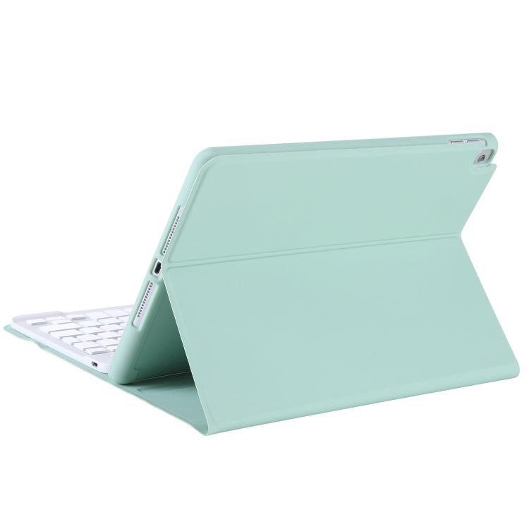 T098B Integrated Ultra-thin Candy Colors Bluetooth Keyboard Tablet Case for iPad Air 11 2024 / 2025 / Air 4 10.9 inch 2020, with Stand & Pen Slot(Light Green) by buy2fix