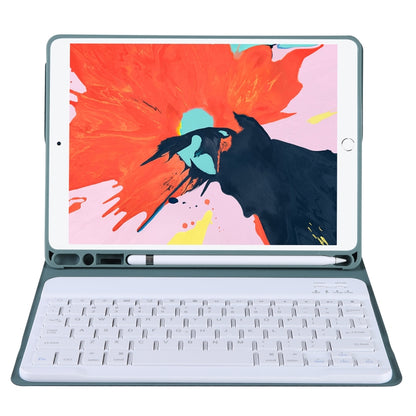 T098B Integrated Ultra-thin Candy Colors Bluetooth Keyboard Tablet Case for iPad Air 11 2024 / 2025 / Air 4 10.9 inch 2020, with Stand & Pen Slot(Dark Green) by buy2fix