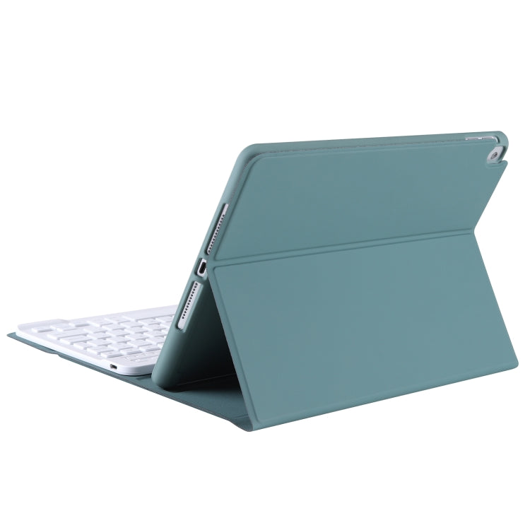 T098B Integrated Ultra-thin Candy Colors Bluetooth Keyboard Tablet Case for iPad Air 11 2024 / 2025 / Air 4 10.9 inch 2020, with Stand & Pen Slot(Dark Green) by buy2fix