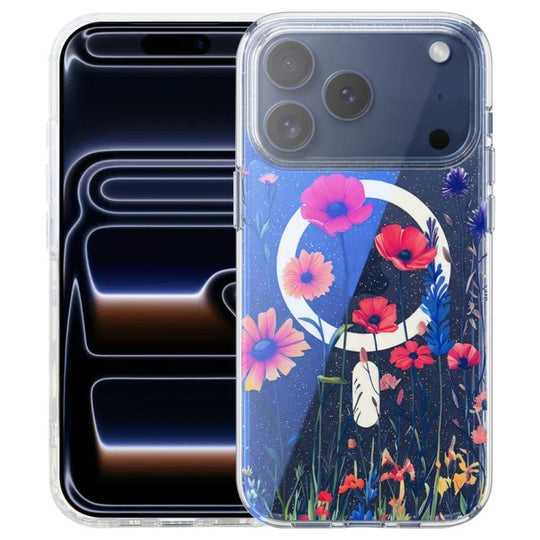 For iPhone 18 Pro Max / 17 Pro Max IMD Blue Light Jungle Series Magnetic Phone Case(Wind Chimes)