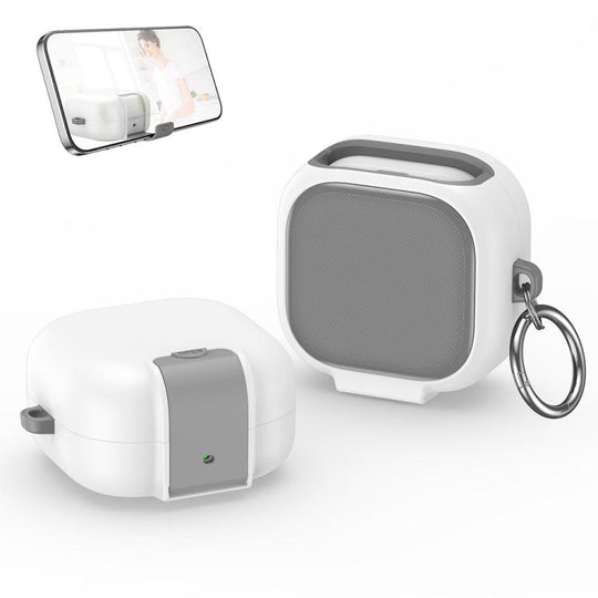 For Samsung Galaxy Buds4 / 4 Pro XDcase Armor Full-body Earphone Case with Hook & Security Lock(White)