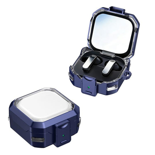 For Samsung Galaxy Buds4 / 4 Pro XDcase Rugged Armor Clear View Earphone Case(Blue)