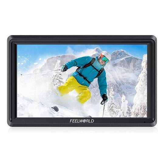 FEELWORLD S55E 5.5 Inch DSLR Camera Field Video Monitor FHD IPS Support 4K HDMI Input Output Tilt Arm Power Output(Black)