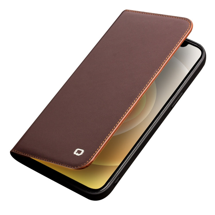 For iPhone 12 mini QIALINO Business Horizontal Flip Leather Case with Holder & Card Slots & Wallet (Brown) - iPhone 12 mini Cases by QIALINO | Online Shopping UK | buy2fix