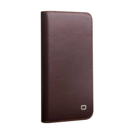 For iPhone 12 / 12 Pro QIALINO Business Horizontal Flip Leather Case with Holder & Card Slots & Wallet(Brown) by QIALINO